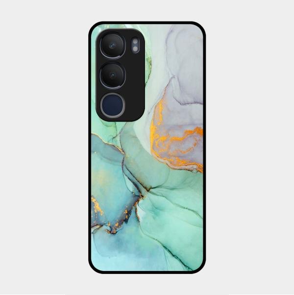Marble Glass Finish Phone Case And Cover For Vivo Y29 5G