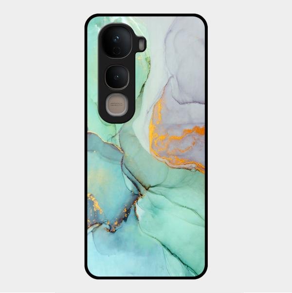 Marble Glass Finish Phone Case And Cover For Vivo Y400 5G