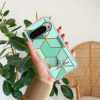 Marble Green Customize Anti Yellow Case For Google Pixel 9 Pro XL