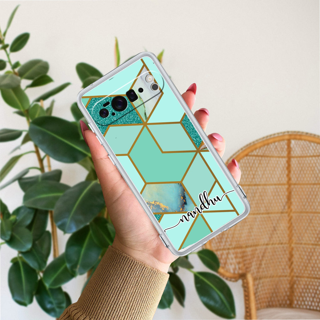 Marble Green Customize Anti Yellow Case For Google Pixel 10 Pro XL