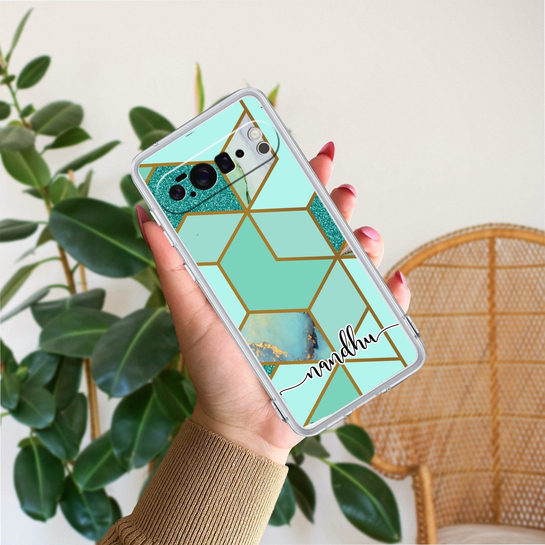 Marble Green Customize Anti Yellow Case For Google Pixel 10 Pro XL