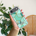 Marble Green Customize Anti Yellow Clear Case For iPhone Air