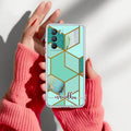 Marble Green Customize Transparent Silicon Case For iQOO 9 SE 5G