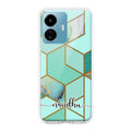 Marble Green Customize Transparent Silicon Case For iQOO Z6 Lite 5G