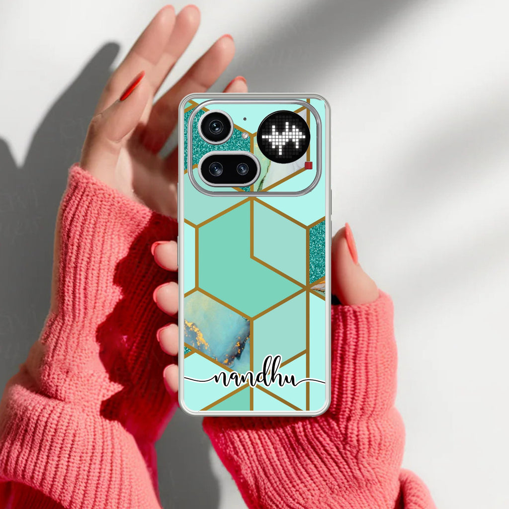 Marble Green Customize Anti Yellow Case For Nothing Phone 4A Pro 5G