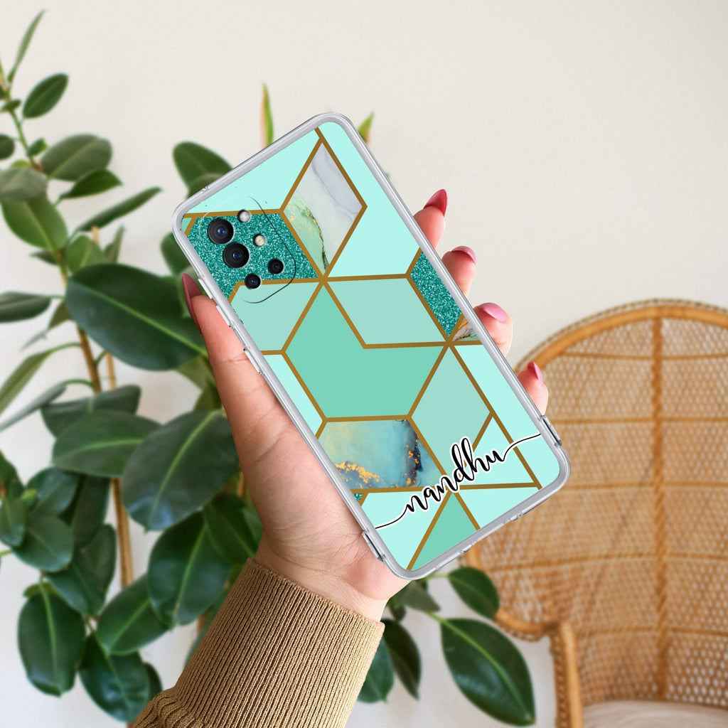 Marble Green Customize Anti Yellow Case For OnePlus 8t / OnePlus 9R