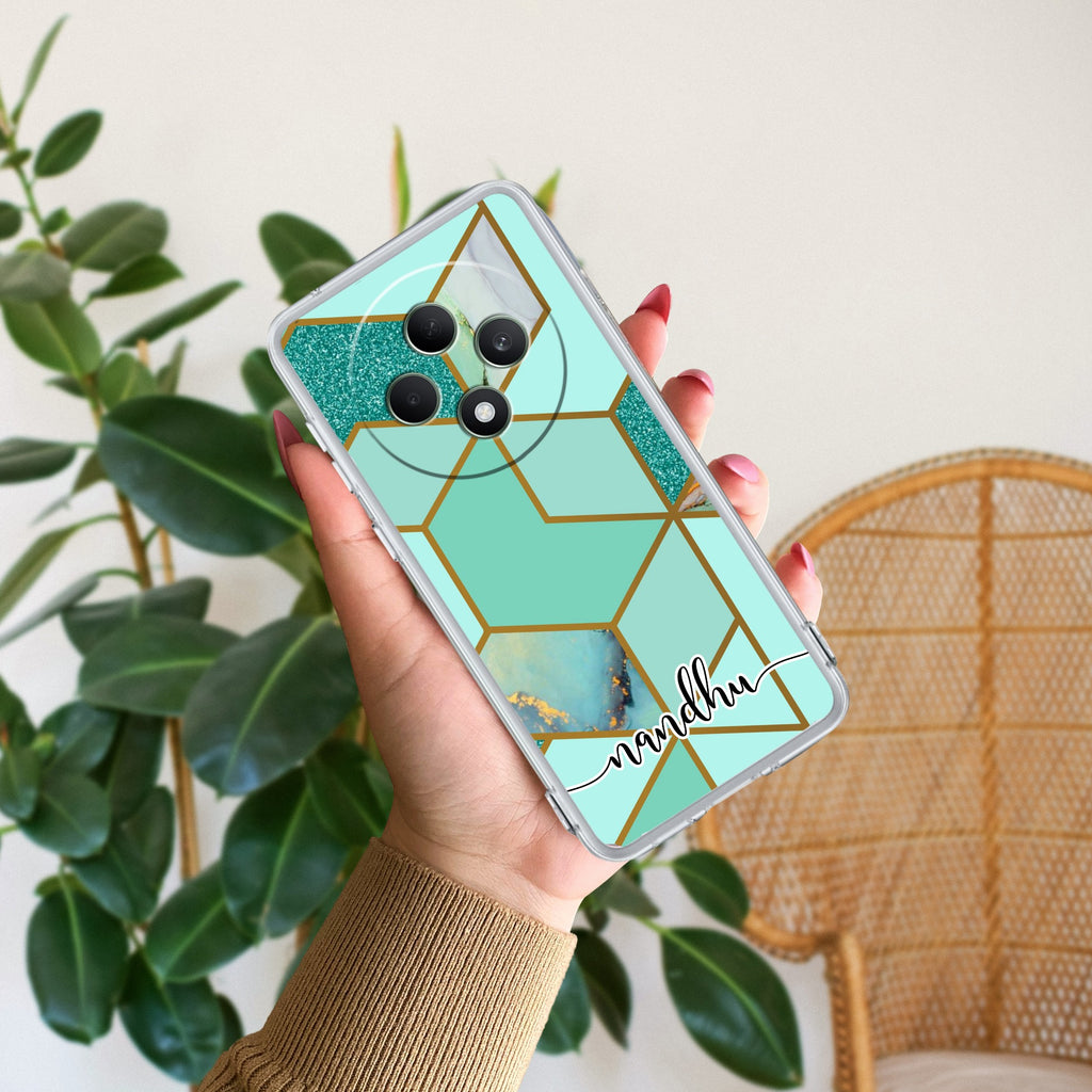 Marble Green Customize Anti Yellow Case For Oppo F27 Pro Plus 5G