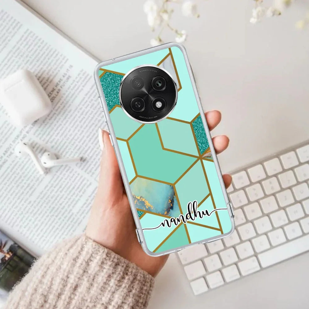 Marble Green Customize Transparent Silicon Case For Oppo - ShopOnCliQ