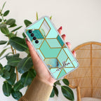 Marble Green Customize Anti Yellow Case For Oppo Reno 4 Pro