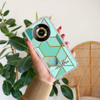 Marble Green Customize Anti Yelllow Case For Realme 11 Pro Plus 5G