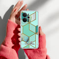 Marble Green Customize Transparent Silicon Case For Realme 14T 5G