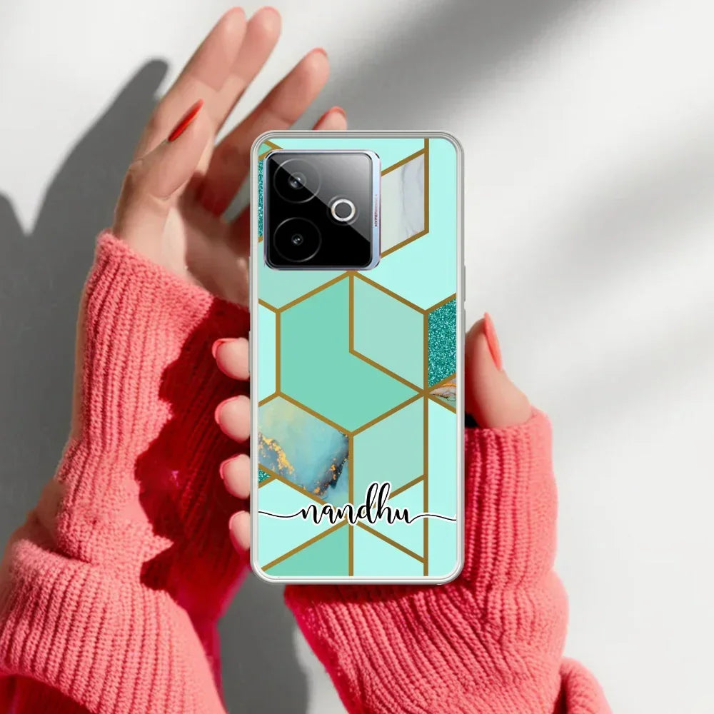 Marble Green Customize Anti Yelllow Case For Realme GT 7T 5G