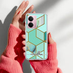 Marble Green Customize Anti Yelllow Case For Realme P3 5G