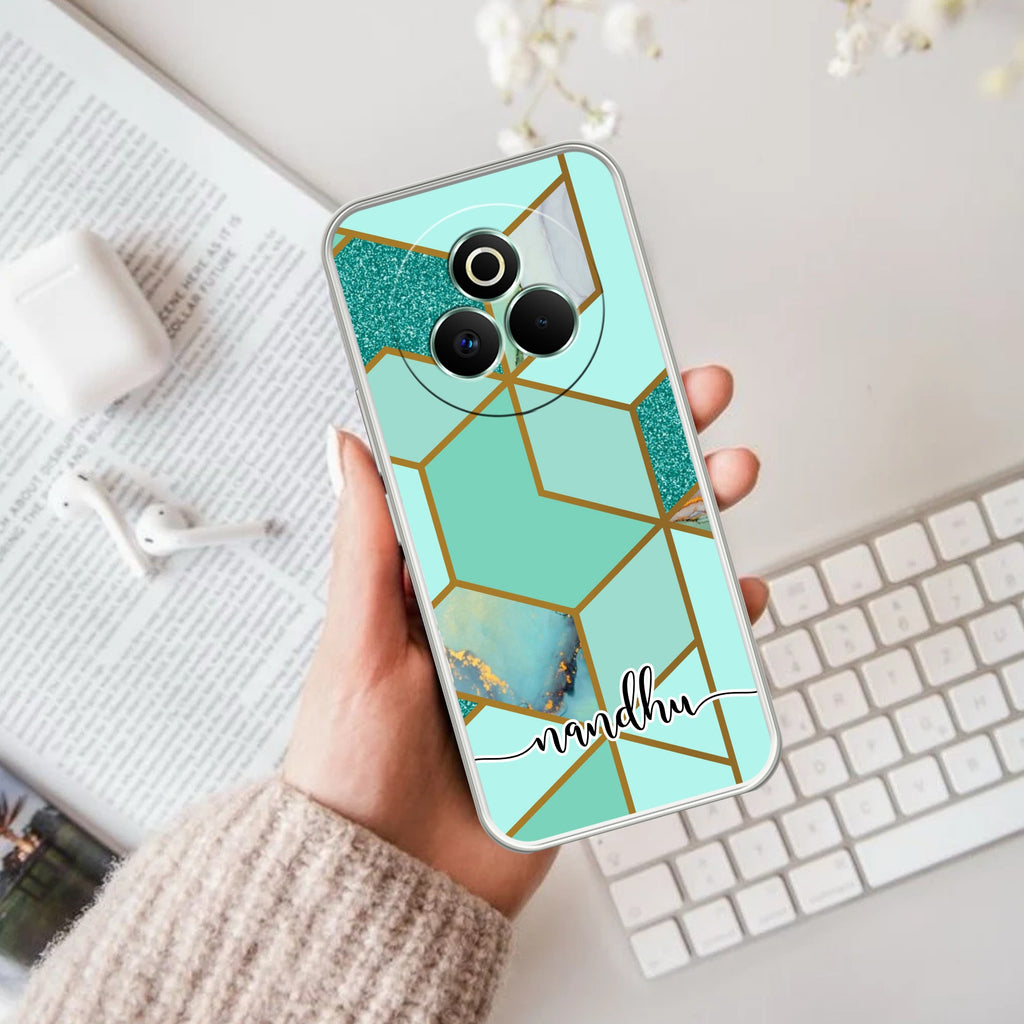 Marble Green Customize Anti Yelllow Case For Realme P3 Pro 5G