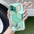 Marble Green Customize Transparent Silicon Case For Vivo T1 5G