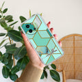 Marble Green Customize Transparent Silicon Case For Vivo T3X 5G