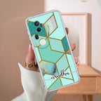 Marble Green Customize Transparent Silicon Case For Vivo T4 Ultra 5G