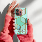 Marble Green Customize Transparent Silicon Case For Vivo X200 FE