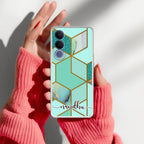Marble Green Customize Anti Yellow Case For Vivo V70 FE 5G