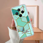 Marble Green Customize Transparent Silicon Case For Vivo X200 5G