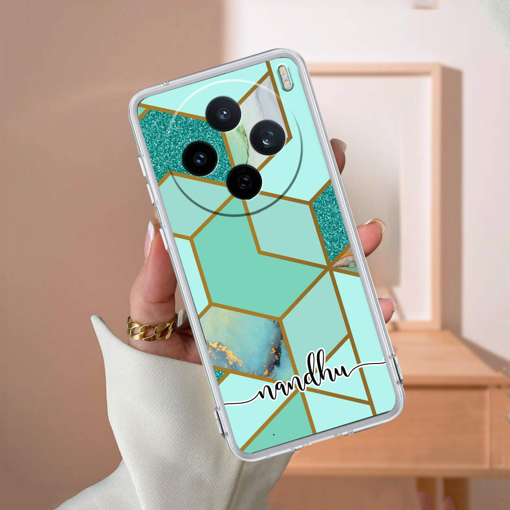 Marble Green Customize Transparent Silicon Case For Vivo X300 5G