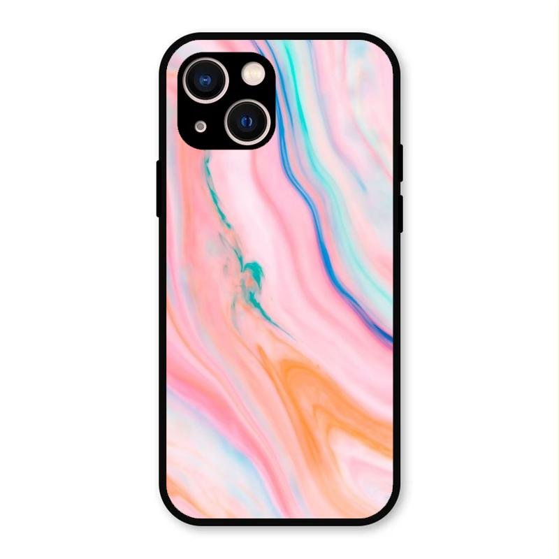 Marble Pattern Fluid Textured Glass Case Cover For iPhone - ShopOnCliQ