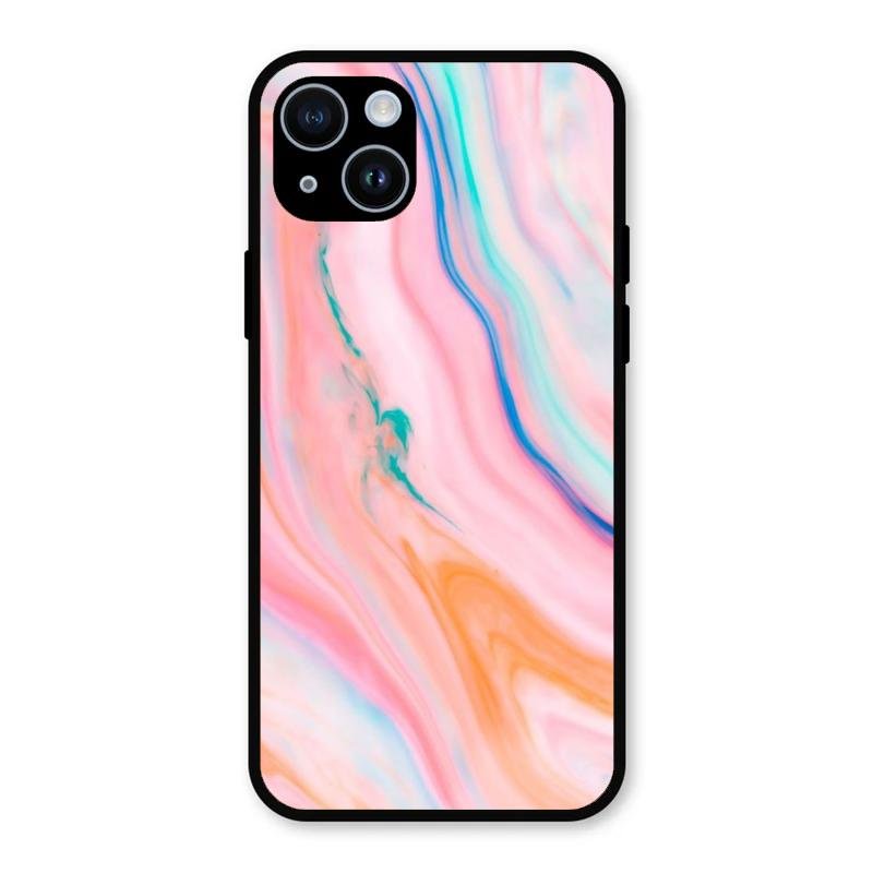 Marble Pattern Fluid Textured Glass Case Cover For iPhone - ShopOnCliQ