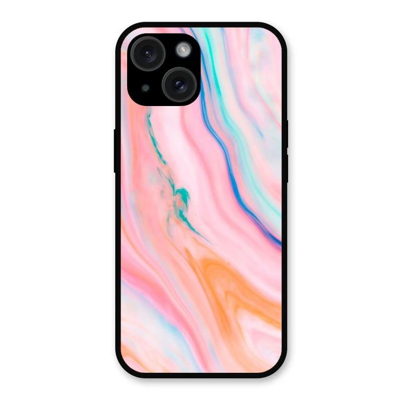 Marble Pattern Fluid Textured Glass Case Cover For iPhone - ShopOnCliQ