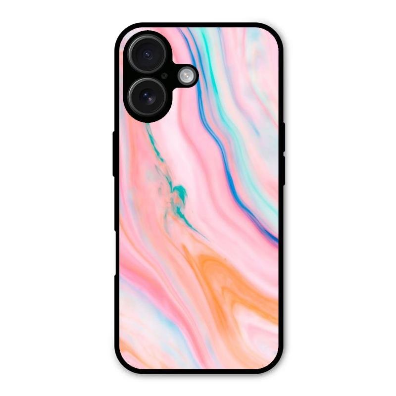 Marble Pattern Fluid Textured Glass Case Cover For iPhone - ShopOnCliQ