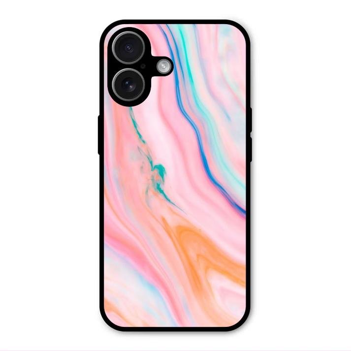 Marble Pattern Fluid Textured Glass Case Cover For iPhone - ShopOnCliQ