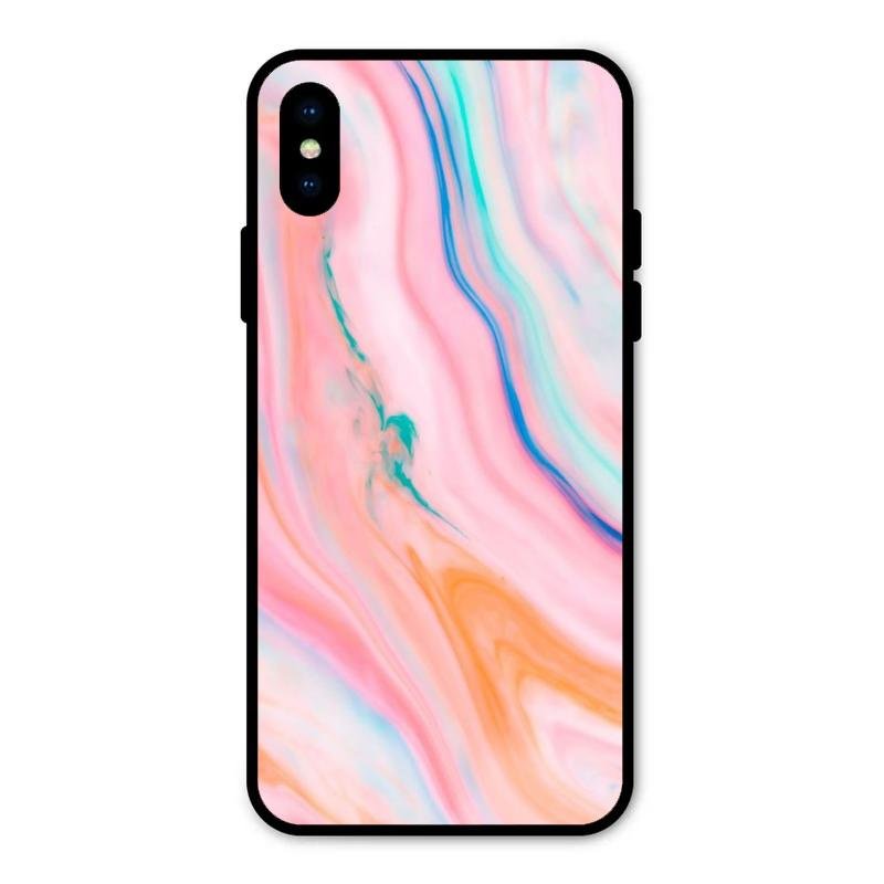 Marble Pattern Fluid Textured Glass Case Cover For iPhone - ShopOnCliQ