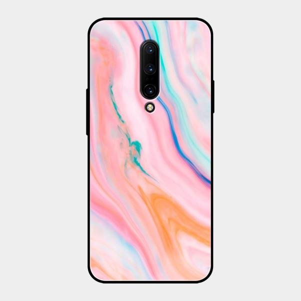 Marble Pattern Fluid Textured Glass Case Cover For Oneplus - ShopOnCliQ