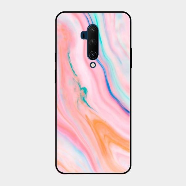 Marble Pattern Fluid Textured Glass Case Cover For Oneplus - ShopOnCliQ