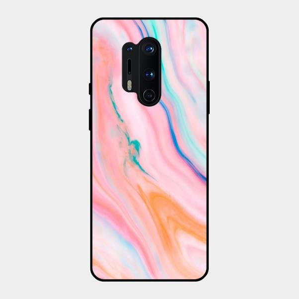 Marble Pattern Fluid Textured Glass Case Cover For Oneplus - ShopOnCliQ