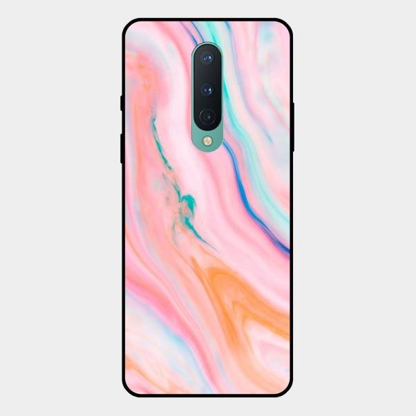 Marble Pattern Fluid Textured Glass Case Cover For Oneplus - ShopOnCliQ