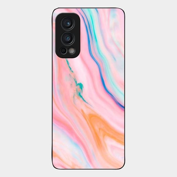 Marble Pattern Fluid Textured Glass Case Cover For Oneplus - ShopOnCliQ