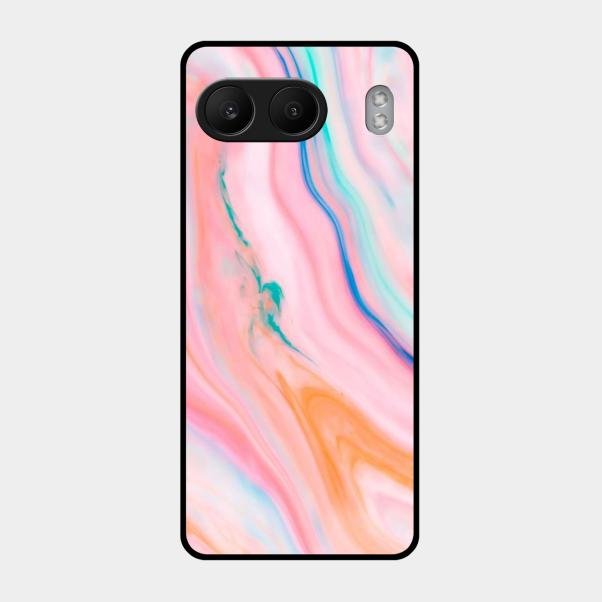 Marble Pattern Fluid Textured Glass Case Cover For Oneplus - ShopOnCliQ