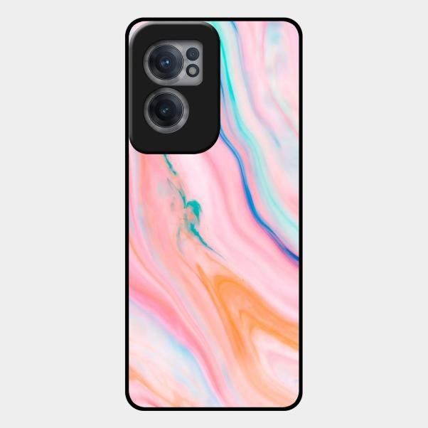 Marble Pattern Fluid Textured Glass Case Cover For Oneplus - ShopOnCliQ