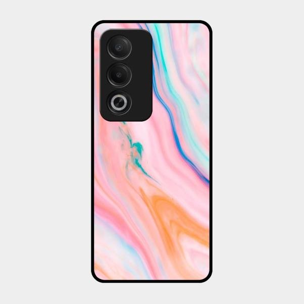 Marble Pattern Fluid Textured Glass Case Cover For Oppo - ShopOnCliQ