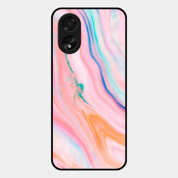 Marble Pattern Fluid Textured Glass Case Cover For Oppo - ShopOnCliQ