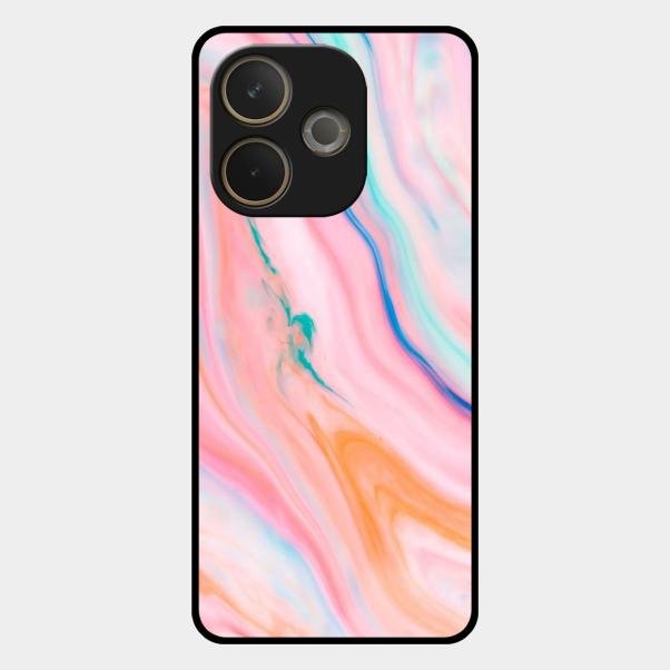 Marble Pattern Fluid Textured Glass Case Cover For Oppo - ShopOnCliQ
