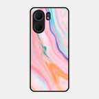 Marble Pattern Fluid Textured Glass Case Cover For Oppo - ShopOnCliQ