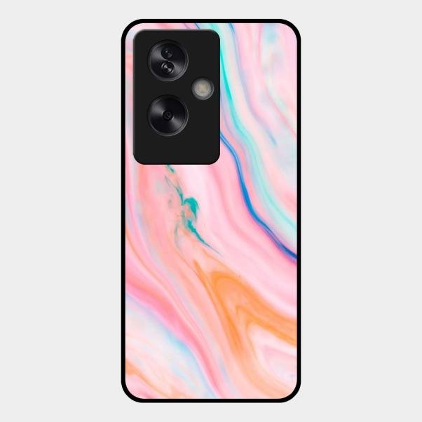 Marble Pattern Fluid Textured Glass Case Cover For Oppo - ShopOnCliQ