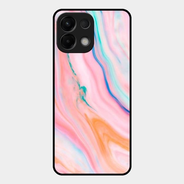 Marble Pattern Fluid Textured Glass Case Cover For Oppo - ShopOnCliQ