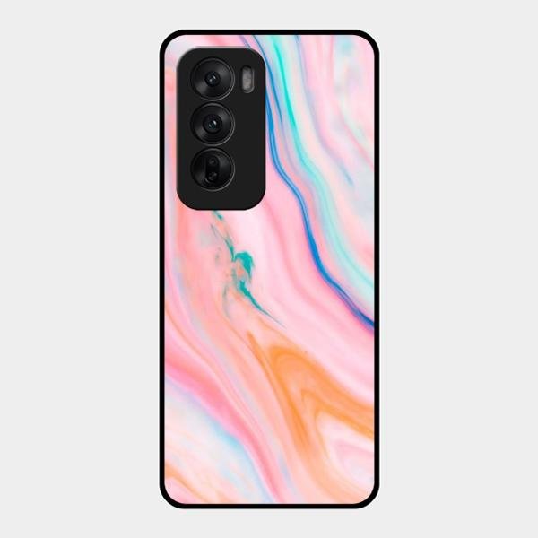 Marble Pattern Fluid Textured Glass Case Cover For Oppo - ShopOnCliQ