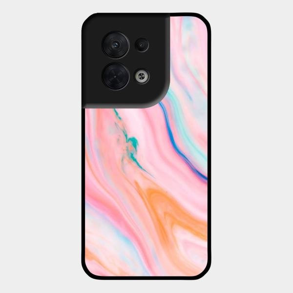 Marble Pattern Fluid Textured Glass Case Cover For Oppo - ShopOnCliQ
