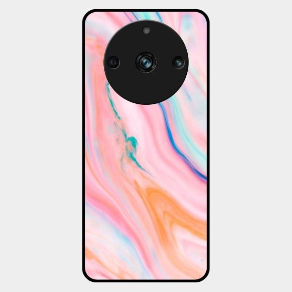 Marble Pattern Fluid Textured Glass Case Cover For Realme - ShopOnCliQ
