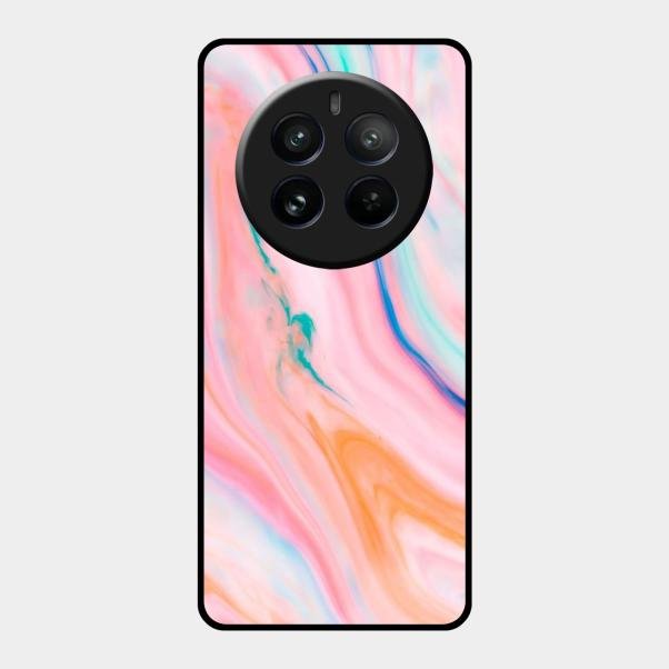 Marble Pattern Fluid Textured Glass Case Cover For Realme - ShopOnCliQ