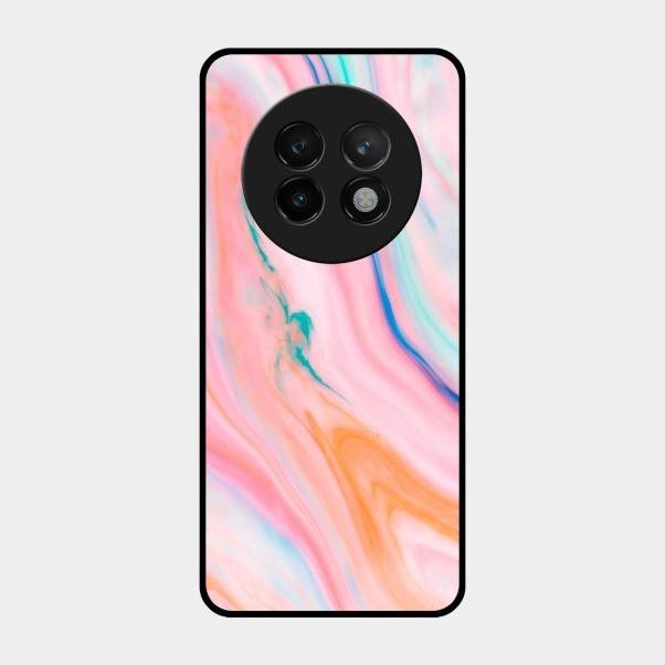 Marble Pattern Fluid Textured Glass Case Cover For Realme - ShopOnCliQ