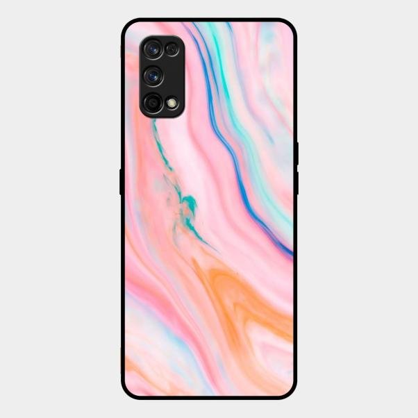 Marble Pattern Fluid Textured Glass Case Cover For Realme - ShopOnCliQ